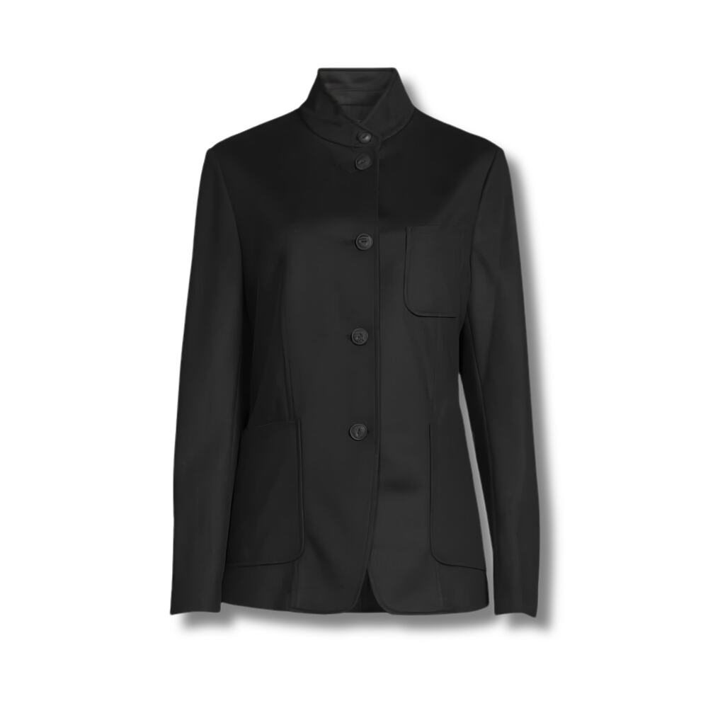 Rag & Bone NWT Sid Cotton Pique Blazer Jacket Black 2 Quiet Luxury Structured